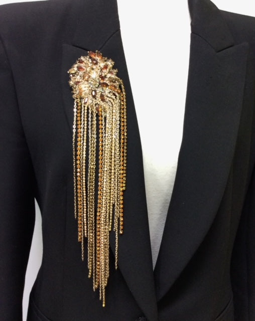 Cognac Spark Brooch