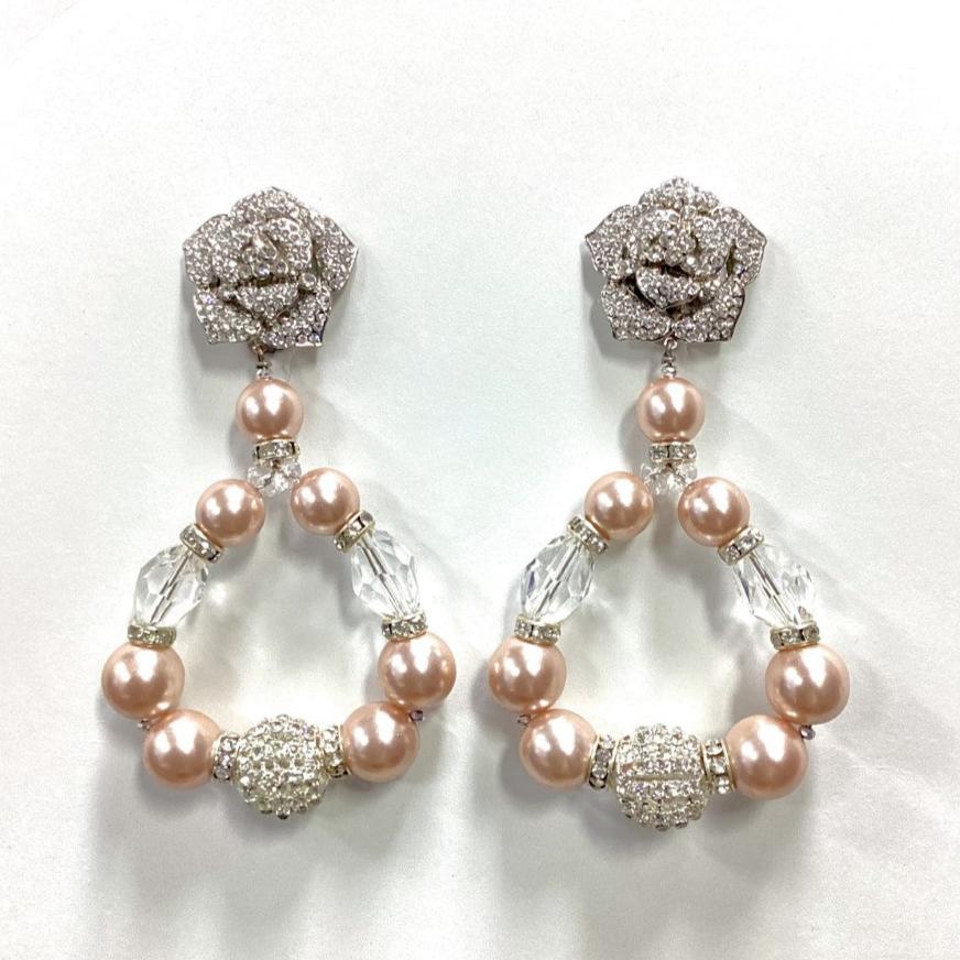 Rita Tesolin-Toronto-Celeste Floral Earring-One of a kind