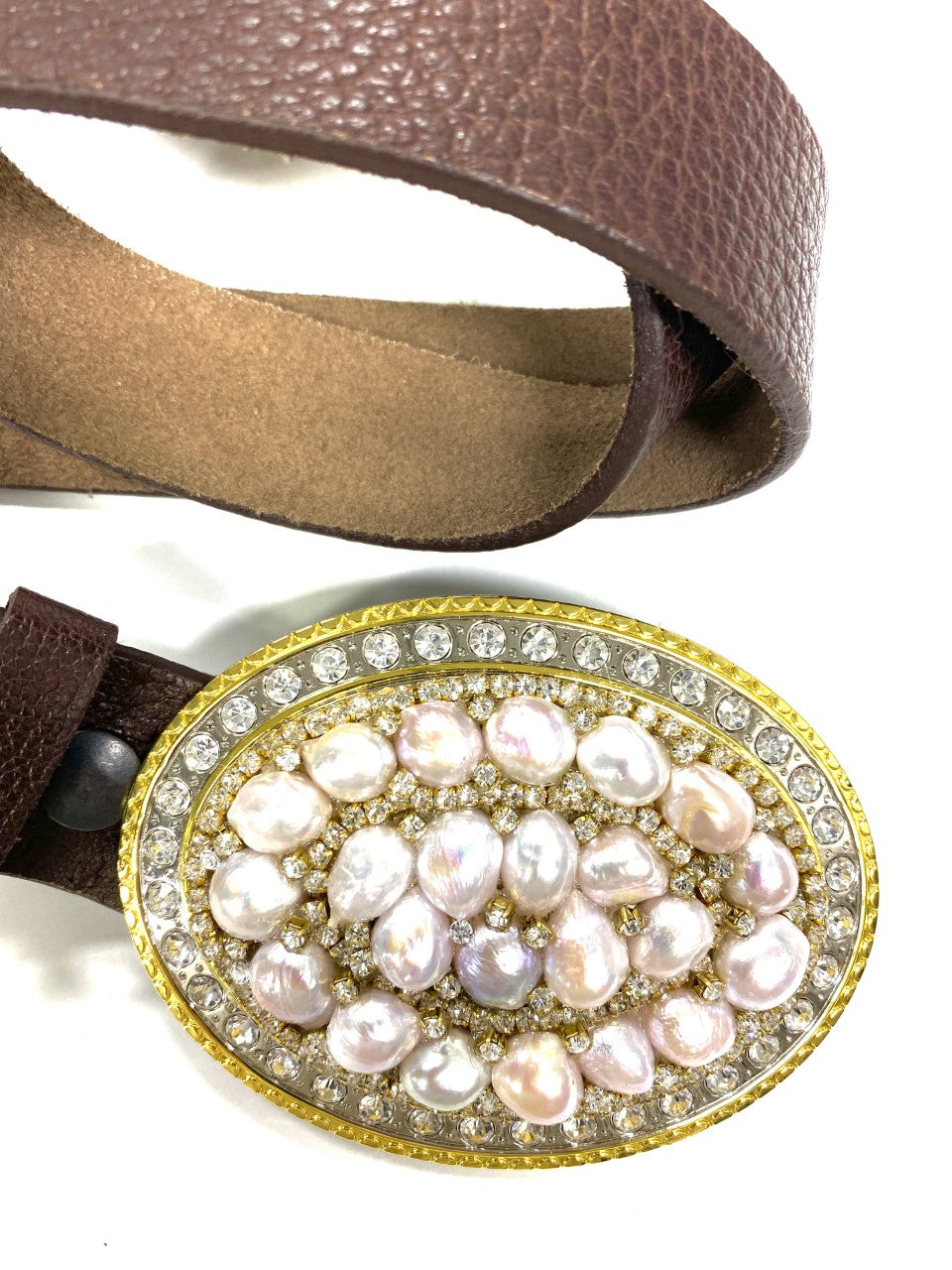 Genuine Freshwater Pearl Belt Buckle