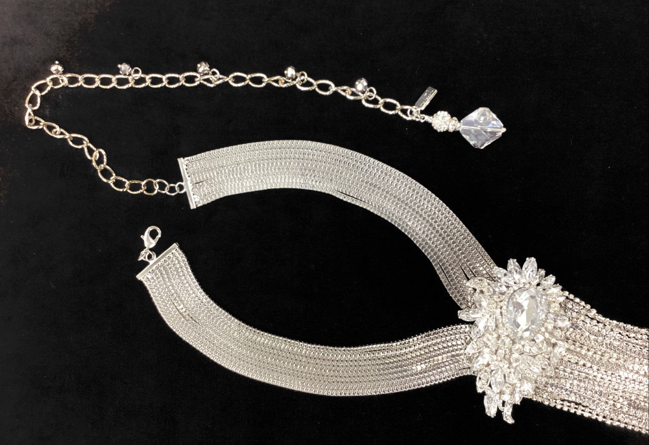 Rita Tesolin-Toronto-Ultimate Glamour Cascade Statement Necklace-One of a kind