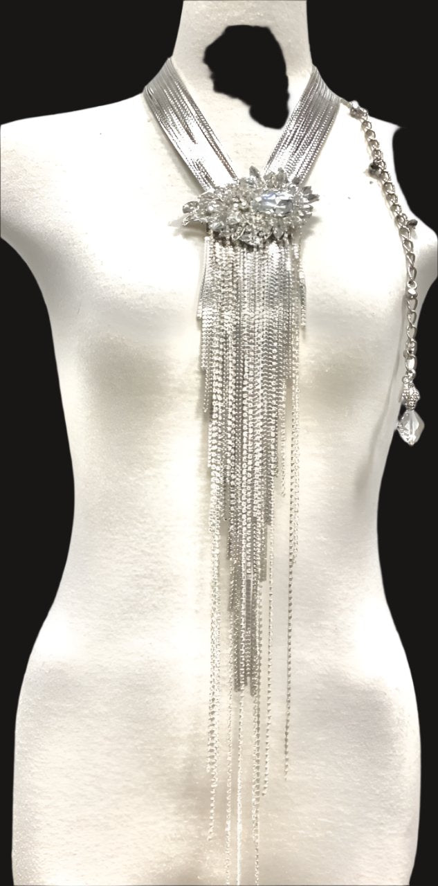 Rita Tesolin-Toronto-Ultimate Glamour Cascade Statement Necklace-One of a kind
