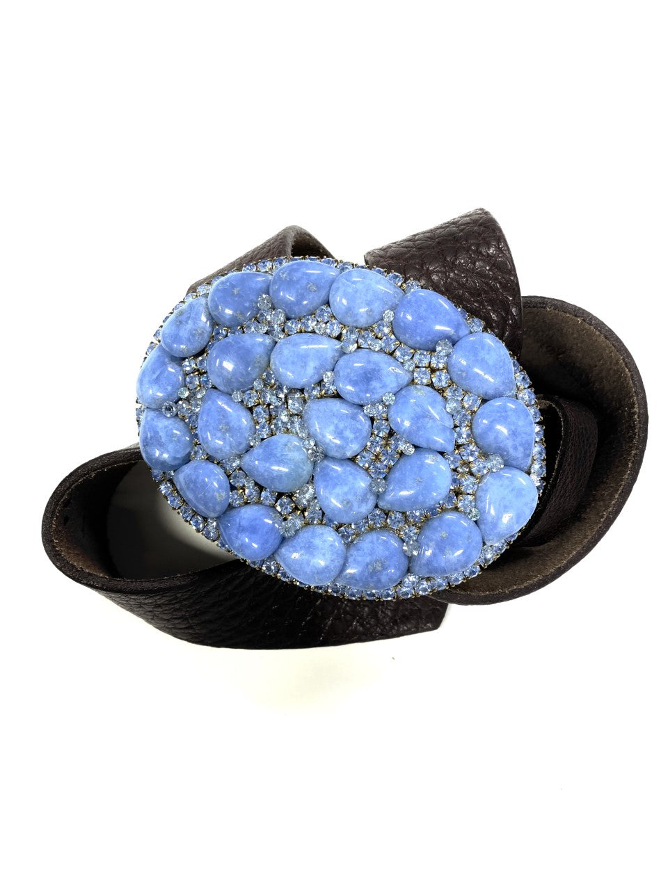 Blue Chalcedony Belt Buckle