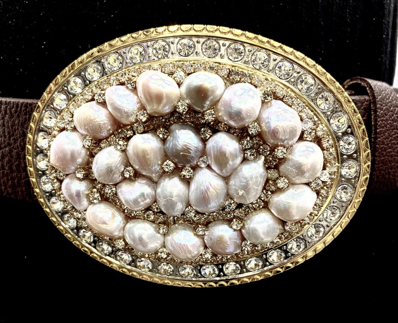 Genuine Freshwater Pearl Belt Buckle