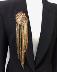 Cognac Spark Brooch