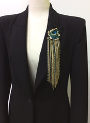 Emerald Fleur Brooch