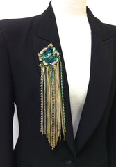 Emerald Fleur Brooch