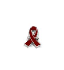Red Ribbon Radiance Brooch (Magnetic)