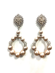 Soft Taupe Pearl Earrings