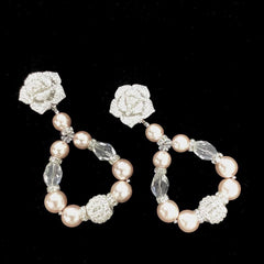 Rita Tesolin-Toronto-Celeste Floral Earring-One of a kind